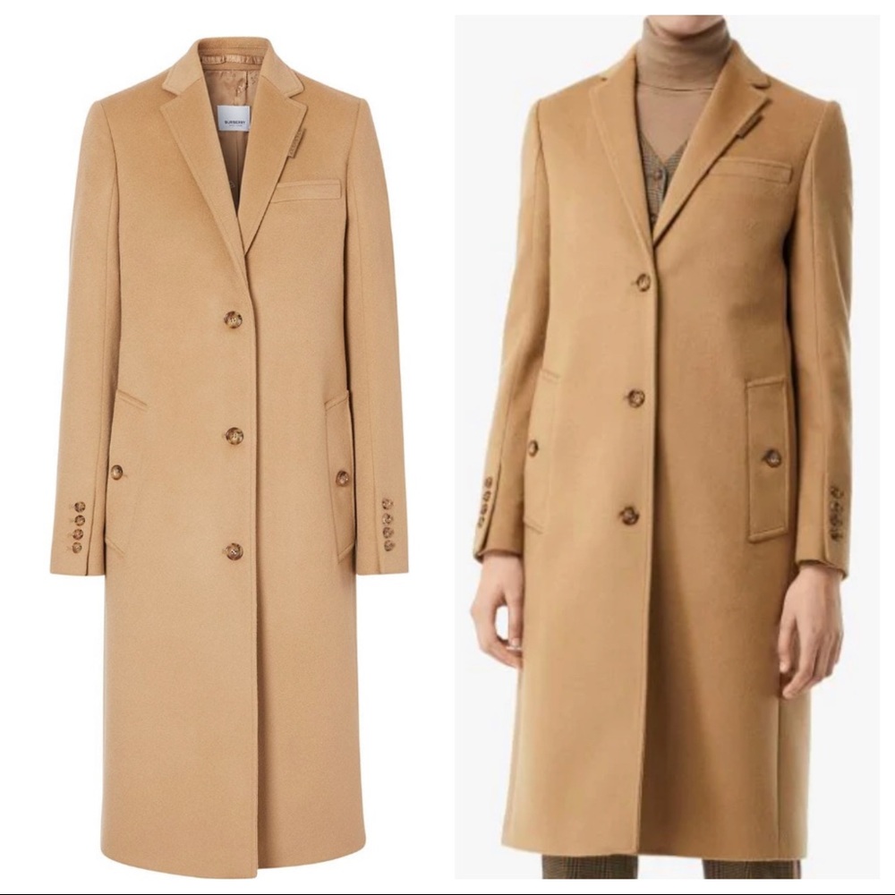 Burberry Camel Tan Wool Blend Long Coat